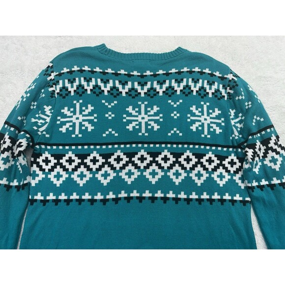 Alex Stevens Mens Medium Fair Isle Kitty Cat Ugly Christmas Sweater Holiday Xmas - Picture 6 of 7